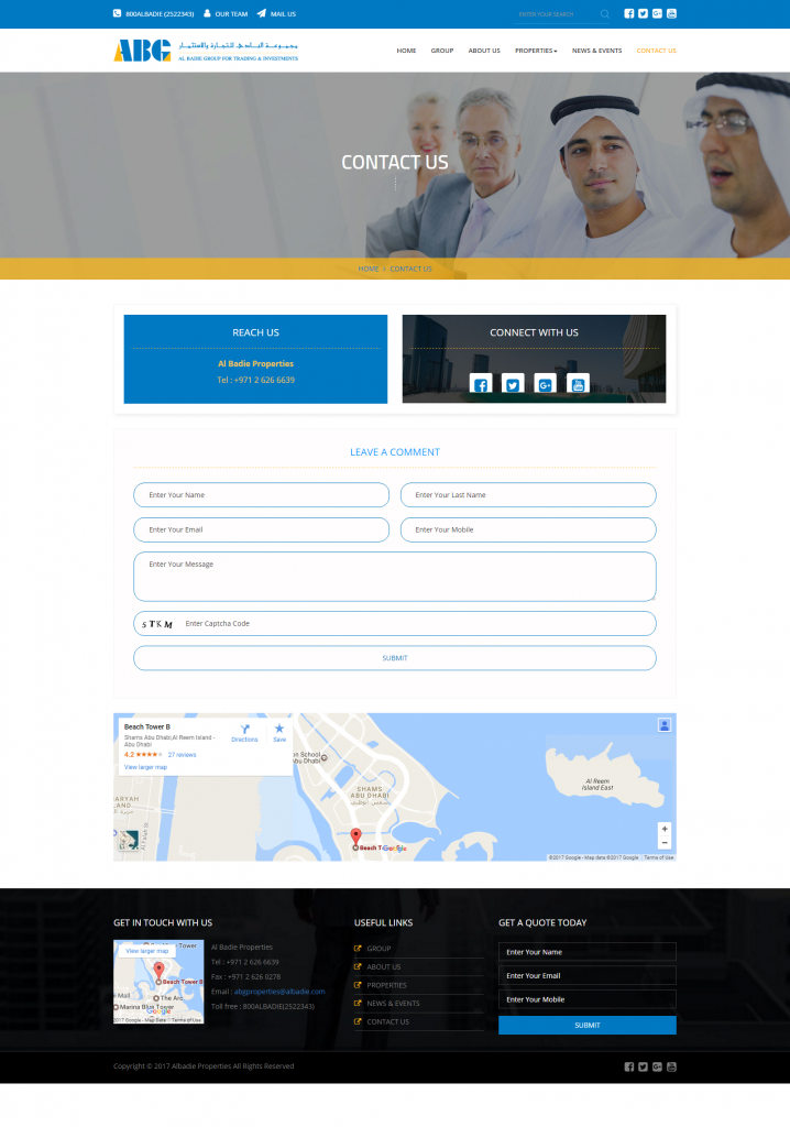 Contact US Albadie Group Of Trading & Investments